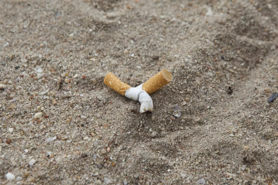 Cigarette Litter Beach